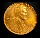 1955 MULTI ERROR Poor Man's Doubled Die Lincoln Cent Double 'Cracked Skull' BU