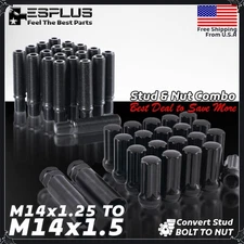 [20]BMW Wheel Stud Conversion + Lug Nut Combo M14x1.25 to M14x1.5 Fit X5 X6