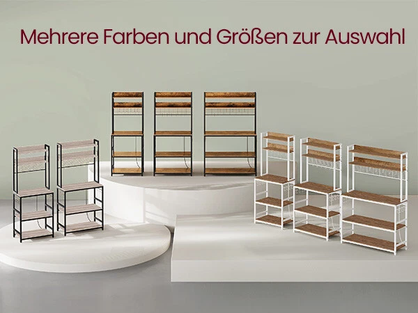 Küchenregal mit Steckdosen, mit Gitterplatte, 14 Haken, 40 x 60/80 /100x 170 cm - Bild 1 von 1