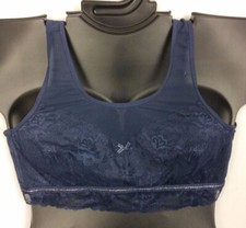 Modern Lace Mesh Unlined No Wire Bra BLUE Cacique Lane Bryant New NWOT
