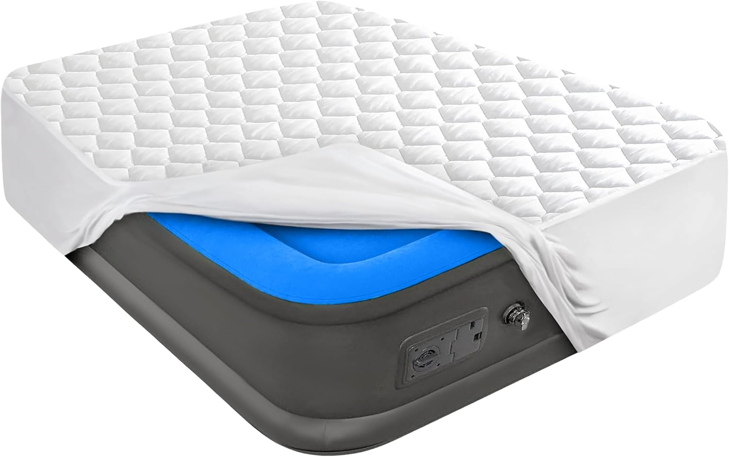 Queen Size Air Mattress Pad, Mattress Topper, Quilted Air Mattress Cover, Breath