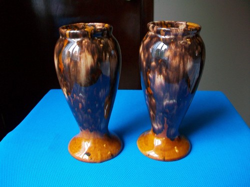 Jarrón de ónix Mccoy de 2 cepillos # 745 marrón 6 1/4" - Imagen 3 de 10