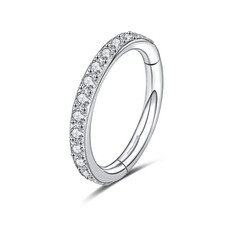 1 Pc Surgical Steel Nose Ring Hoop Septum Piercing CZ Cartilage Earrings Jewelry