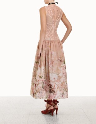 chinese dress ladies Natura Lace Edge Tie Mini Dress main image 0