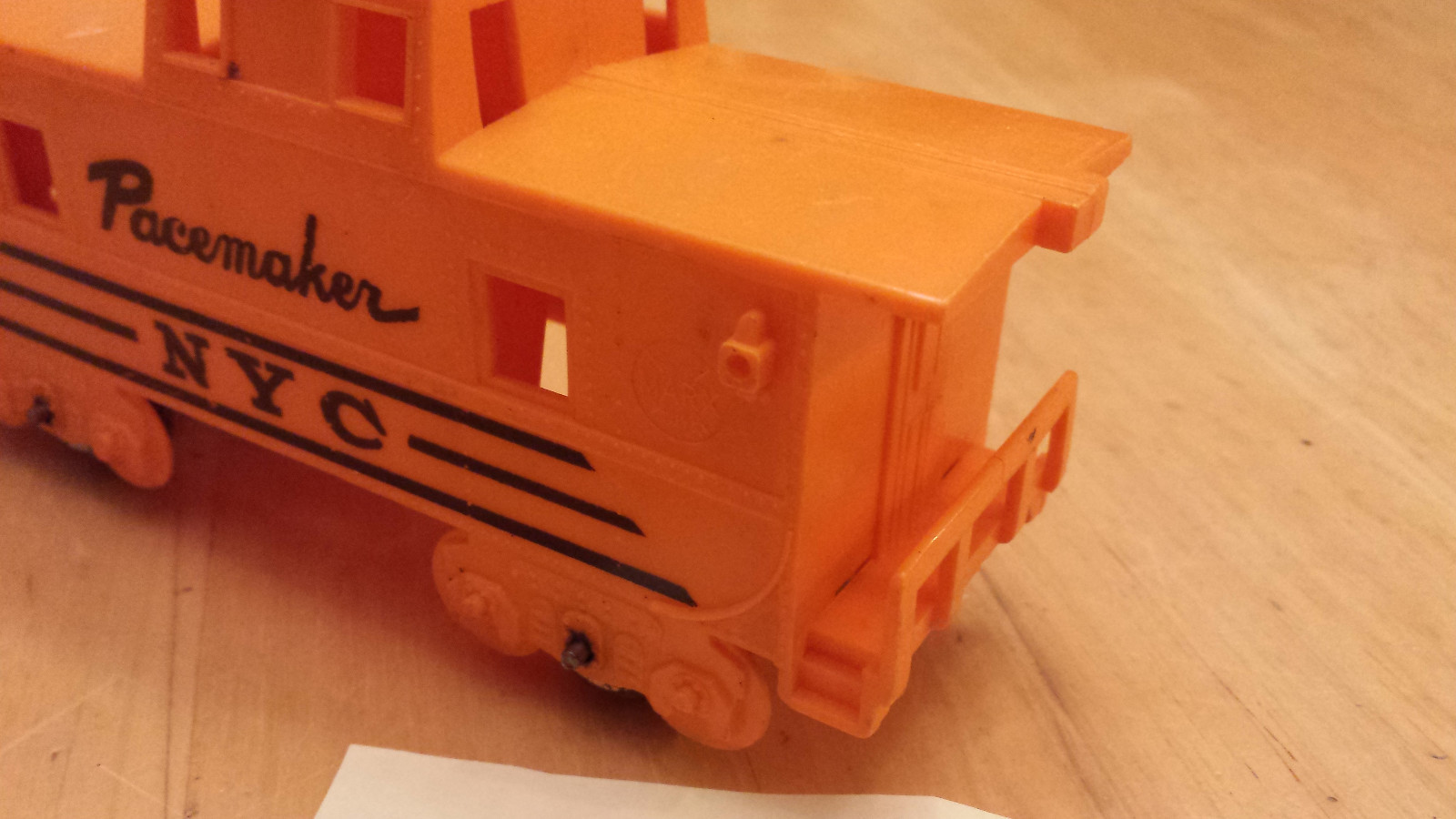 Marx Train Orange NYC Pacemaker Caboose 4 Wheel Solid knuckle Coupler ...