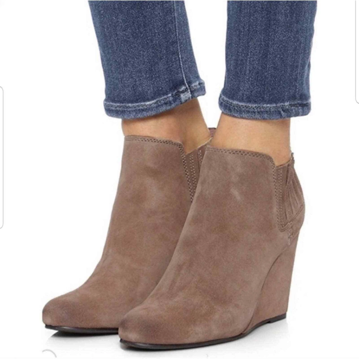 Dolce vita suede wedge clearance booties