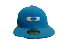 OAKLEY NEW ERA 59FIFTY 7-1/4" FITTED FLAT BILL HAT - BLUE 2012
