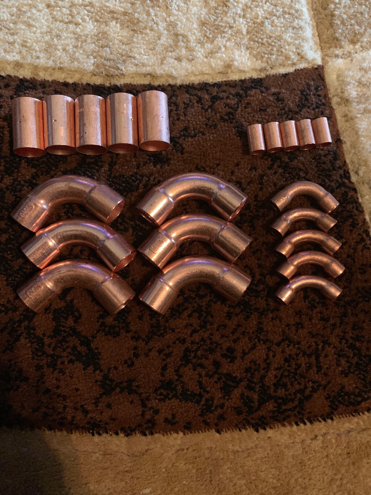 ALL 21 Copper Fittings.3/4", 3/8" I.D.HVAC