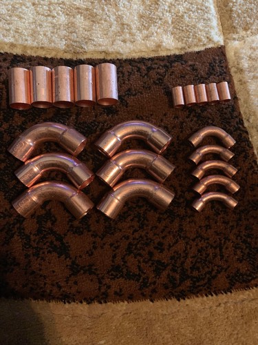 ALL 21 Copper Fittings.3/4", 3/8" I.D.HVAC