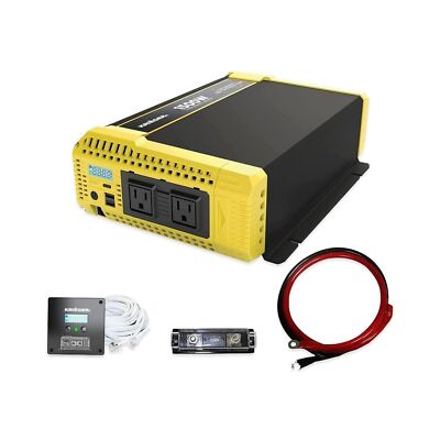 Krieger 1500 Watt 12V Pure Sine Inverter Dual AC Outlets & USB, Installation ...