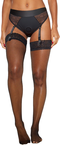 Nocturne Lace Strap-On Harness –Queer Lingerie for Bold Play | SAPHETTE Size L - Picture 2 of 11