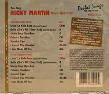 1422 RICKY MARTIN   POCKET SONGS KARAOKE CDG  LOT MI