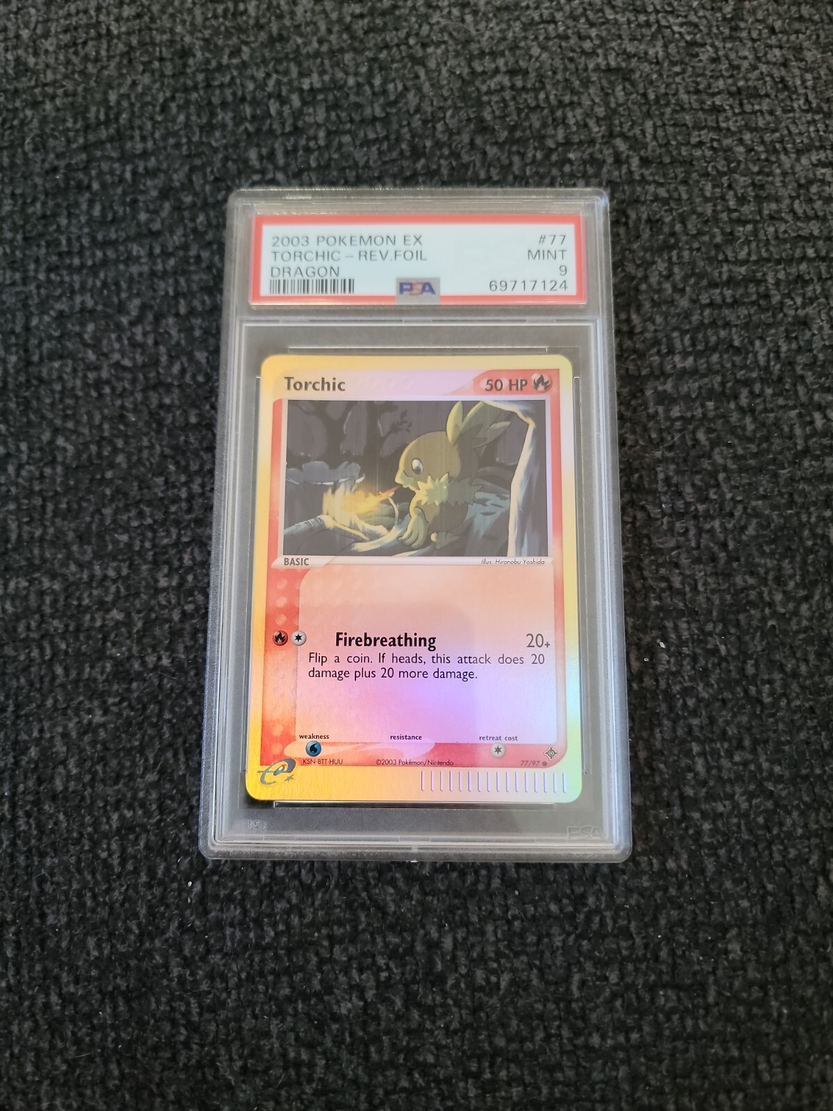Pokémon EX Dragon Reverse Holo Torchic eReader 77/97 - PSA 9! PK479