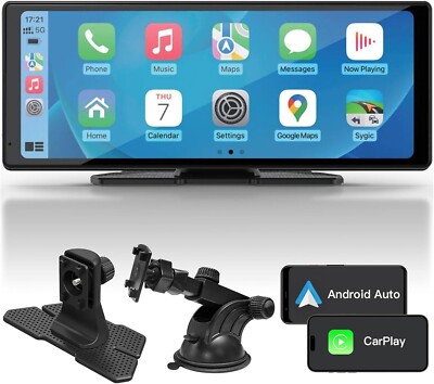 APHQUA Carplay Bildschirm für Auto, Kompatibel App-le Carplay & Android Auto, Tragbar