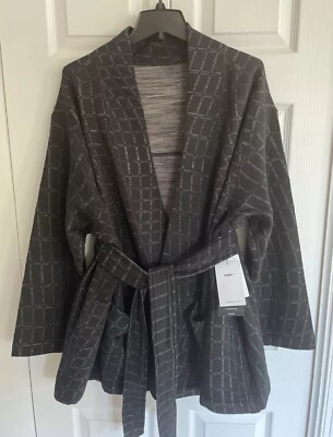 NWT Nike Yoga Therma-FIT Luxe Sz 2X Reversible Jacquard Wrap Kimono Jacket $140