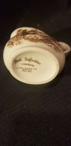 VINTAGE ROYAL STAFFORDSHIRE TONQUIN CREAMER brown - Picture 5 of 5
