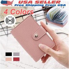 RFID Blocking ID Credit Card Holder 26 Cards Slim PU Leather Pocker Case Wallet