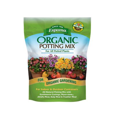 Espoma Organic Potting Soil Mix, All-Natural Mix for Indoor/Outdoor Plants, 8 Qt