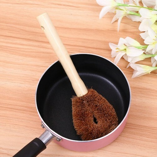 Coconut Pot & Water Bottle Brush Set Coir Fiber, Bowl, Bottle or Pan Kitchen - Bild 2 von 9