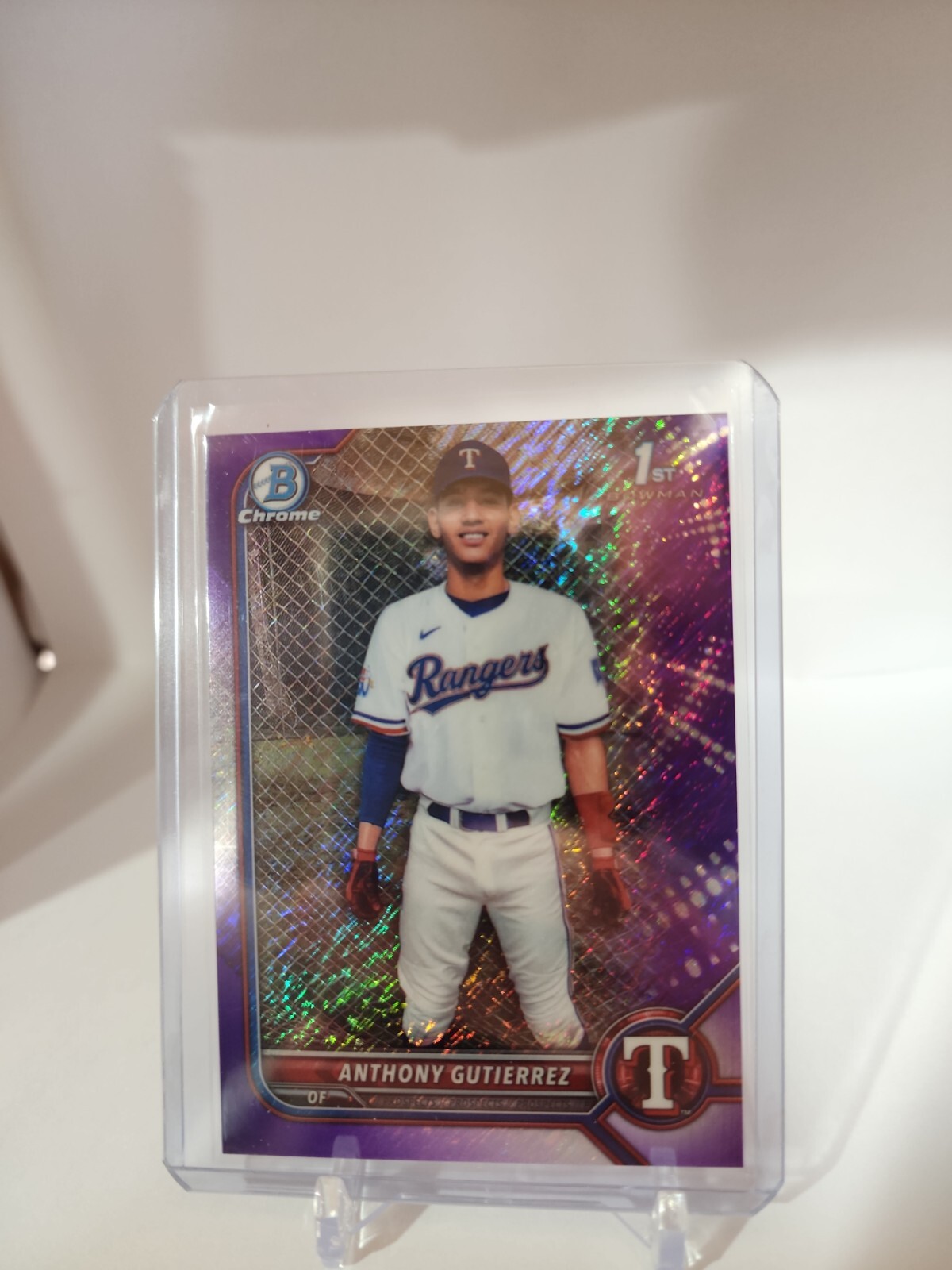 2022 Bowman Chrome Anthony Gutierrez Purple Shimmer Refractor /250 BCP-160