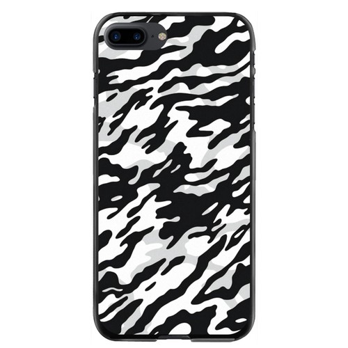 For iPhone SE4 16e 14 15 16 Plus Pro Max black white camoflauge Hard Black Cover - 第 4/25 張圖片