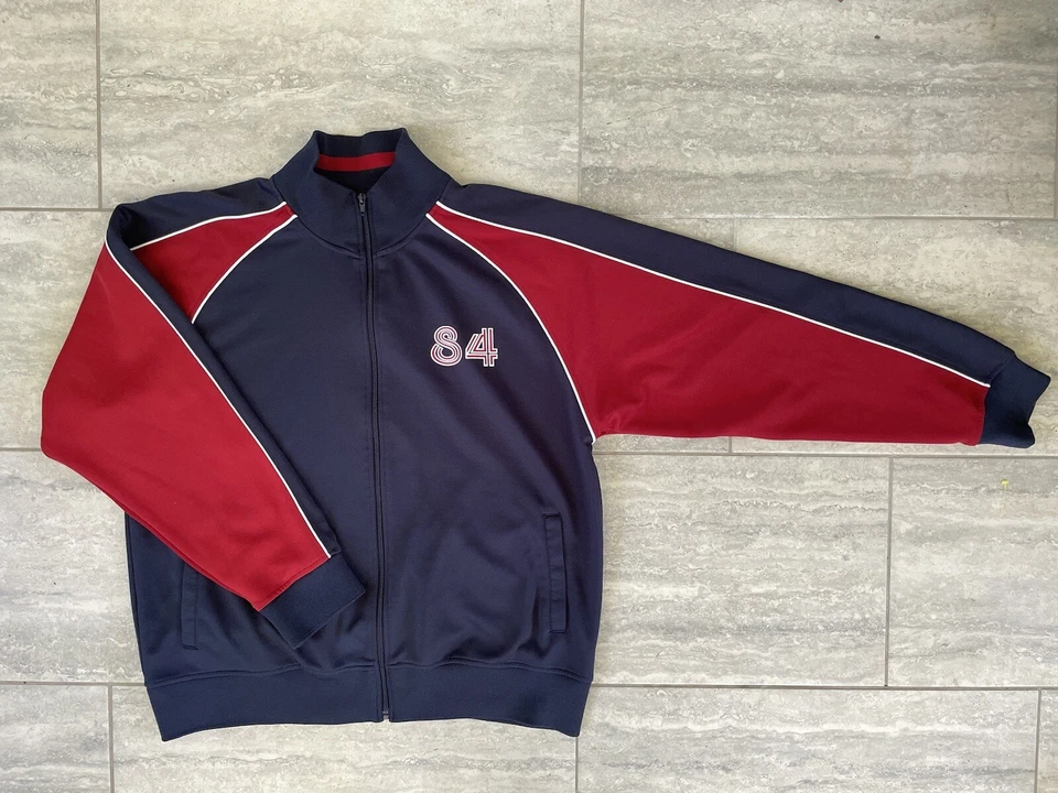 Chaqueta deportiva No Boundaries azul y rojo colorblock para hombre talla XL manga larga cremallera completa Foto 2 de 4