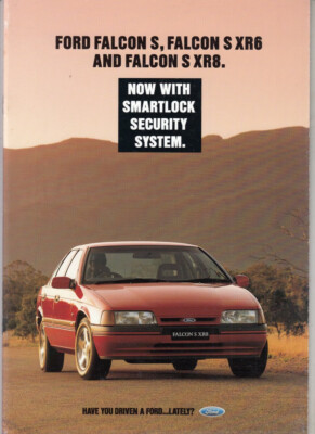 1992 FORD EBII FALCON S XR8 XR6 & S SEDAN & WAGON 26p Brochure SMARTLOCK Specs