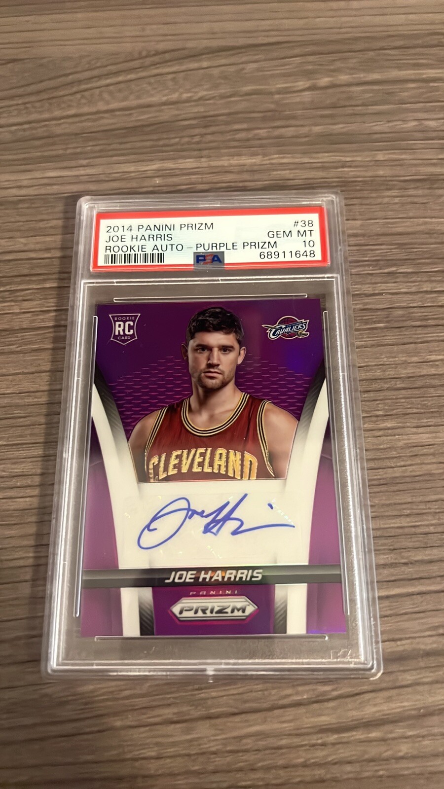 2014 Panini Prizm Joe Harris rookie Auto Purple Prizm /99 PSA 10 Gem MINT RC