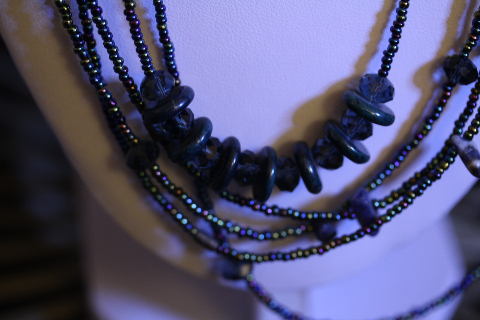 Vintage Beautiful Multiple Layer Different Blue G… - image 5