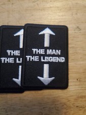 BIKER PATCH Funny Patch "THE MAN THE LEGEND" - 2.5x1.5IN