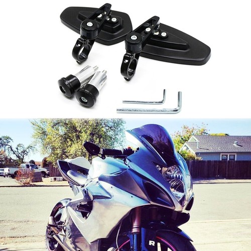Specchietti Universali OUMURS Per Manubrio Moto 7/8 (22mm): Adatti Per Suzuki GSXR, Nero