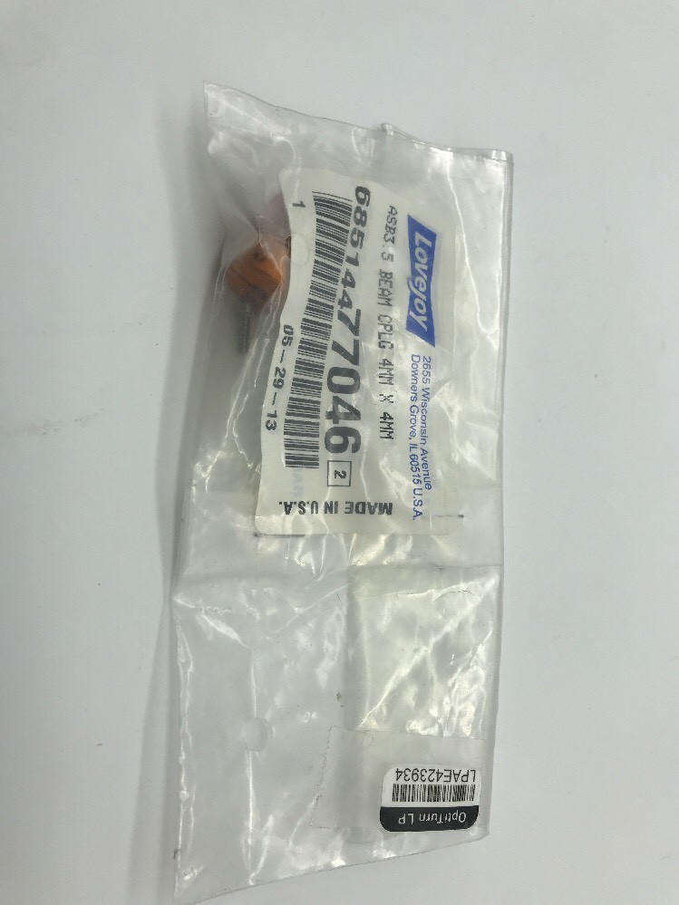 Lovejoy ASB3.5 68514477046 Single Beam Coupling, Aluminum, Metric, 4 mm