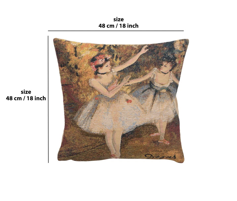 The Degas Deux Dansiuses Large European Cushion Cover Home Decor Pillow 18x18 in — 第 2/4 张图片