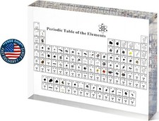 Tabla periódica grande con elementos reales en el interior, con 83 elementos