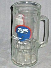 Vintage New York Giants Glass Mug / Cup (NFL Football World Champions Champs)