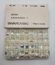 Factory Pack Swarovski Crystal Clear AB 12mm Faceted Cube 5601 Beads; 72pc