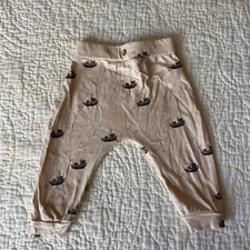Rylee + Cru Baby’s Gray Slouch Pants Sun Boy Girl Tugboats Size 6-12 Months