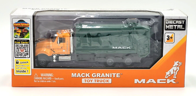 #ad Wonderlanes Mack Granite Diecast Yellow Garbage Truck 1:50 Scale $29.95