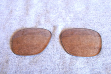 vintage glass sunglass lenses pair light tint nos