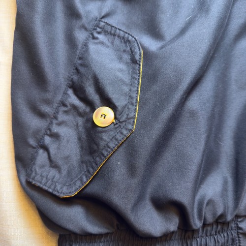Vintage Speedo Windbreaker Jacket Black & Yellow Mens Medium Retro 80s - Picture 7 of 11