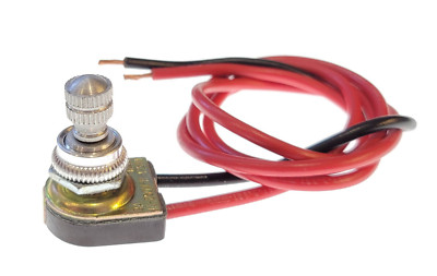 Leviton Vintage Rotary Lamp Switch On-Off Silver Knob Metal Shaft 3A ...