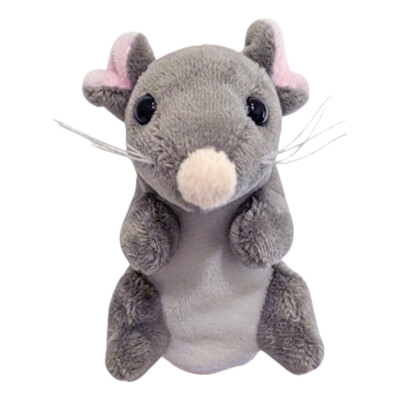 2pcs Animal Finger Puppet Plush Mice Finger Puppet Doll Stuffed Animal Gift