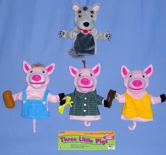 three little pigs hand puppets