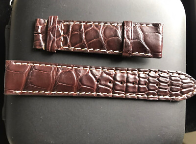 Genuine Longines Alligator Brown Leather Strap L682109799 20mm UK