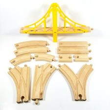 Thomas  Friends Wooden Railway Train Track LOT Switch Y Curve Straight Bridge