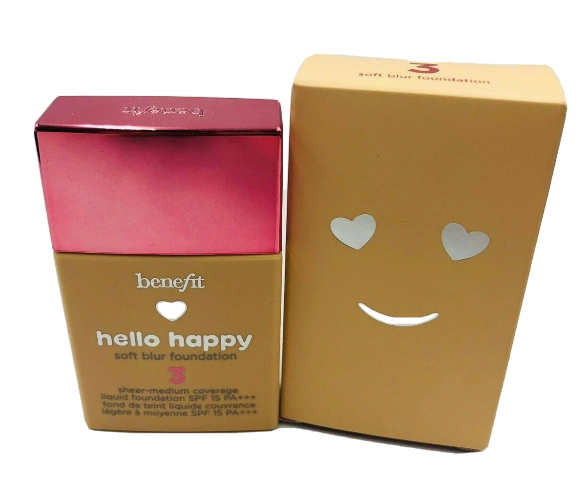 Benefit Hello Happy Soft Blur Foundation Shade # 3 foundation New