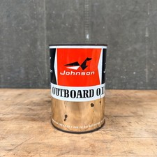 Vintage c.1960s Johnson Premium 50/1 Outboard Oil 1 Quart Can Unopened Full
