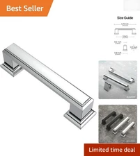 Sophisticated 10 Pack Chrome Cabinet Handles - Ideal for Cabinets & Drawers