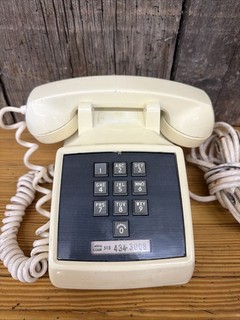 1965 Western Electric Model 1500D WHITE TEN Button Push Button Desk Telephone