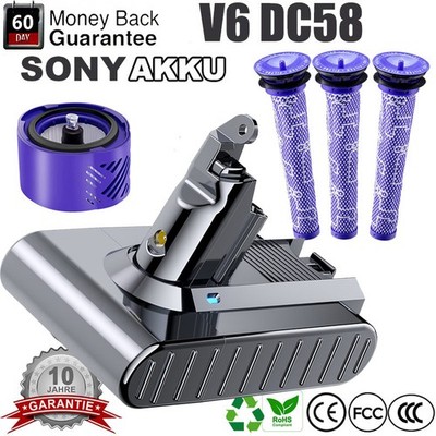 Für Dyson V6 Fluffy 21.6V 9.0AH Akku SV03 SV09 DC74 DC62 DC61 DC59 DC58 Vakuum